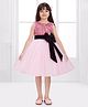 Ministitch Woven Sleeveless Sequin Embellished Bow Detailed Dress - Baby Pink
