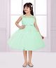 Ministitch Woven Sleeveless Bow Detailed Tiered Dress -  Sea Green