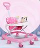 BISHMEVA Presents Baby Walkers for 6-18 Months | 3 Level Height Adjustment Walker with Switchable Food & Musical Toy Tray/Advanced Baby Activity Walker for Kids - Baby Pink
