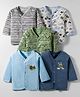OHMS Single Jersey Knit Full Sleeves Striped Jhablas with Animal Print Pack of 5 - Multicolor