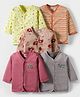 OHMS Single Jersey Knit Full Sleeves Striped Jhablas with Jungle Theme Print Pack of 5 - Multicolor