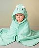 SYGA Baby Blanket Ultra Soft Open Eye Elephant Hooded Design, Cozy Coral Fleece Blanket for Newborn Infant Toddler, Crib & Stroller - Green
