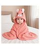 SYGA Baby Blanket Ultra Soft Open Eye Cat Hooded Design, Cozy Coral Fleece Blanket for Newborn Infant Toddler, Crib & Stroller - Orange