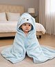 SYGA Baby Blanket Ultra Soft Puppy Hooded Design, Cozy Coral Fleece Blanket for Newborn Infant Toddler, Crib & Stroller - Blue