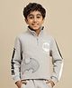 Kidsville Knit DC Comics Featuring Full Sleeves Batman Printed Light Winter Sweatshirt - Grey