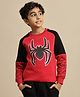 Kidsville Knit Marvel Featuring Full Sleeves Spiderman Printed Light Winter Sweatshirt  - Red