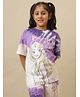 Kidsville Cotton Knit Half Sleeves Disney Frozen Featuring Elsa Printed Tee - Purple