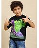 Kidsville Cotton Knit Marvel Featuring Half Sleeves Hulk Printed Tee - Black