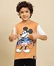 Kidsville Knit Disney Mickey & Friends Featuring Half Sleeves  Character Printed Tee  - Brown