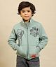 Kidsville Knit Minecraft Featuring Full Sleeves Characters Printed Light Winter Sweatshirt - Green