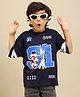 Kidsville Cotton Knit Sonic The Hedgehog Featuring Three Fourth Sleeves Character Printed Tee - Navy Blue