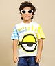 Kidsville Cotton Knit Despicable Me Featuring Half Sleeves Minion Eye Printed Tee  - Off White