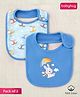 Babyhug 100% Interlock Cotton Velcro Closure Bibs Pack of 2 Helicopter Print - Multicolor| Soft & Skin Friendly| Absorbent Material| Newborn & Infant Feeding