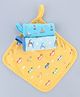 Babyhug 100% Interlock Cotton Single Layer Wash Cloth Helicopter, Boat and Car Print Pack of 3 - Multicolor| High Absorbency| Feeding & Diapering| Bath & Face Towel| Soft & Skin Friendly