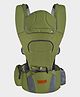 Mi Arcus 6-in-1 Multifunctional Baby Carrier with Breathable Mesh, Adjustable Padded Straps, Hip Seat, and Attached Head Support Cushion & 2 Wahs Clothes- Green