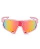 DukieKooky Colour Blocked UV Protected Sports Wrap Around Sunglasses - Yellow & Pink