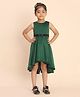 Toy Balloon Kids Net Woven Sleeveless Sequins Embellished High Low Dress - Green