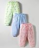 Zero Sinker Knit Full Length Printed Lounge Pants Pack of 3 - Light Blue Light Green & Peach
