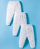 Zero Interlock Knit Full Length Printed Lounge Pant Pack of 3 - White