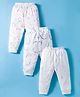 Zero Interlock Knit Full Length Printed Lounge Pants Pack of 3 - White