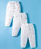 Zero Interlock Knit Full Length Printed Lounge Pants Pack of 3 - White