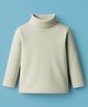 Zero Knit Full Sleeves Soild Color High Neck Winter T-Shirt - Light Green