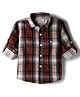 JASH KIDS Oxford Woven Full Sleeves Shirt With Checks - Rust Orange