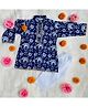 KNITROOT Cotton Blend Woven Full Sleeves Floral & Elephant Printed Kurta  Pyjama Set - Royal Blue