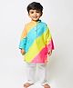 KNITROOT Cotton Blend  Woven Full Sleeves Bandhani Printed Kurta Pyjama Set - Multi Colour