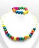 Pihoo Wooden Beaded Jewellery Set - Multi Colour