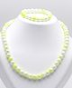 Pihoo Pearls Embellished Jewellery Set - Lemon Yellow