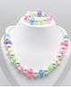 Pihoo Pearls Embellished Candy Designed Jewellery Set - Multi Colour