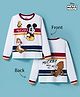 Pine Kids Disney Single Jersey Kit Full Sleeves T-Shirt with Mickey & Friends Front & Back Graphic - White