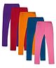 Nino Togs Cotton Lycra Knit Pack Of 5 Solid Leggings - Multi Colour
