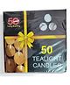 Azhari Tea Light Candles Pure Palm Wax, Long Burning Upto 2 hrs, Pack of 50 Pcs