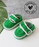 Woonie Colour Blocked Handmade Booties - Green