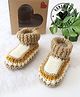 Woonie Handknit Textured Booties - Multi Colour