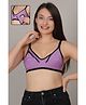 Fabme Cotton Knit Solid Non Padded Seamless Maternity Bra With Side Open Nursing Access - Lavender