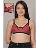 Fabme Cotton Knit Solid Non Padded Seamless Maternity Bra With Side Open Nursing Access - Maroon