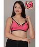 Fabme Cotton Knit Solid Non Padded Seamless Maternity Bra With Side Open Nursing Access - Peach