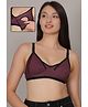 Fabme Cotton Knit Solid Non Padded Seamless Maternity Bra With Side Open Nursing Access - Purple