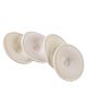 Fabme Cotton Solid Reusable, Washable, Absorbent, Nursing Leak Proof Breast Pads Pack of 4 - White