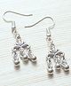 Pretty Ponytails Rajasthani Designed & Ghugri Embellished Drop Earings - Silver