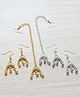 Pretty Ponytails Floral Designed & Ghughri Embellished Rajasthani Jewellery Set - Silver & Golden