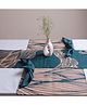 Pravaah India Iraja Table Runner | Printed Hemp Linen | 72 x 13 Inch | Handcrafted Sustainable Dining Décor | Dark Green Lattice Pattern