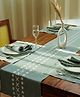 Pravaah India Meethu Table Runner | Mint Green Hemp Dining Table Runner | Block Printed | 72 x 11 Inch | Handcrafted Sustainable Déco (Set 2)