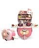 NEGOCIO Fun Play Cooking Toy Gourmet Box Set Mini Kitchen Ware Plastic Kids Toys Pretend Aircraft Storage Kitchen Toys-pack of 1 - Pink