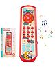 NEGOCIO TV Remote Control Toy with English Spanish and French, Baby Sensory Toys with Light & Sound- PACK OF 1- COLOR RED