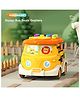 NEGOCIO Cute Frog Drag Sliding Car Learning Toys Knocked Musical Piano Bus for Kids- Pack of 1- Color Yellow