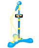 NEGOCIO Flash Light Karaoke Microphone Toy With Phone Holder Musical Instrument Toy for Kids- Pack of 1- Color Blue